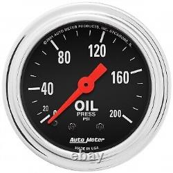 AutoMeter 2422 2-1/16 in. Oil Pressure Gauge, 0-200 PSI, Mechanical, Traditional