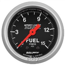 AutoMeter 3311 Sport-Comp Mechanical Fuel Pressure Gauge