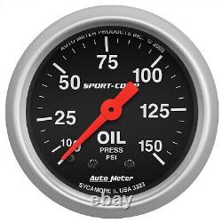 AutoMeter 3323 Sport-Comp Mechanical Oil Pressure Gauge