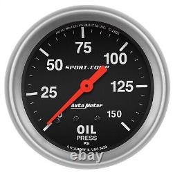 AutoMeter 3423 Sport-Comp Mechanical Oil Pressure Gauge