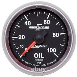 AutoMeter 3621 Sport-Comp II Mechanical Oil Pressure Gauge