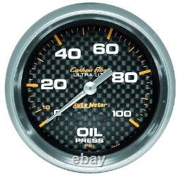 AutoMeter 4821 Carbon Fiber Mechanical Oil Pressure Gauge
