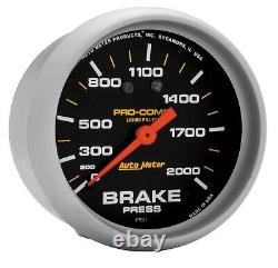 AutoMeter 5426 Pro-Comp Brake Pressure Gauge, 2-5/8 in, Mechanical