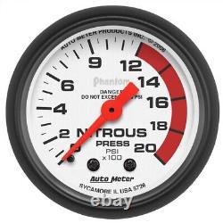 AutoMeter 5728 2-1/16 in. Nitrous Pressure Gauge, 0-2000 PSI, Mechanical, Phanto