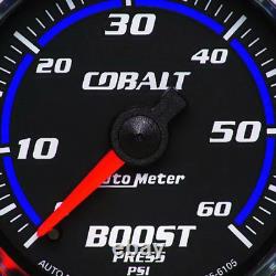 AutoMeter Boost Gauge Cobalt Pressure Mechanical Analog 0-60 PSI 2-1/16 in #6105