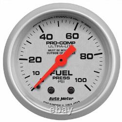 AutoMeter Fuel Pressure Gauge Ultra-Lite 52mm 0-100 PSI Mechanical