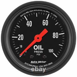 AutoMeter Oil Pressure Gauge Mechanical Z Series 52mm 0-100 PSI