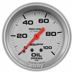 AutoMeter Oil Pressure Gauge Ultra-Lite 66.7mm Mechanical 0-100 PSI