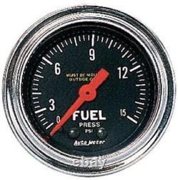 Auto Meter 2411 Traditional Chrome Mechanical Fuel Pressure Gauge