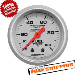 Auto Meter 4312 Ultra-Lite Mechanical Fuel Pressure Gauge, 2-1/16, 0-100 PSI