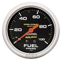 Auto Meter 5412 2-5/8 Pro-Comp Mechanical Fuel Pressure Gauge 0-100 PSI