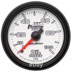 Auto Meter 7521 2-1/16 Phantom II Mechanical Oil Pressure Gauge 0-100 PSI