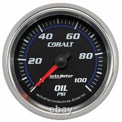 Auto Meter 7921 Oil Pressure Gauge 2 5/8, 100PSI, Mechanical, Cobalt