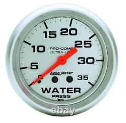 Auto Meter Water Pressure Gauge 0-35 PSI Mechanical 4407