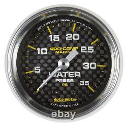 Autometer 200772 40 Marine Mechanical Water Pressure Gauge