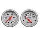 Autometer 4391/4321 Universal Ultra Lite 52.4mm Silver Voltmeter & Oil Pressure