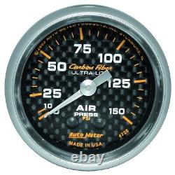 Autometer 4720 Carbon Fiber Mechanical Air Pressure Gauge