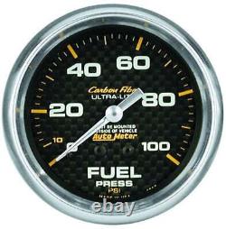 Autometer 4811 Carbon Fiber Mechanical Fuel Pressure Gauge