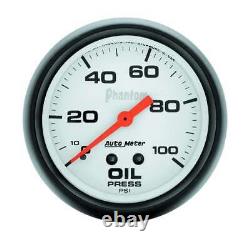 Autometer 5821 Phantom Oil Pressure Gauge, 2-5/8, 100 PSI, Mechanical