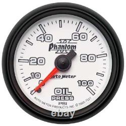 Autometer 7521 Phantom II Oil Pressure Gauge, 2-1/16, 100 PSI, Mechanical