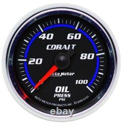 Autometer Cobalt 52mm 100 PSI Mechanical Oil Pressure Gauge