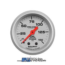 Autometer Ultra-Lite 52mm 0-150 PSI Mechanical Oil Pressure Gauge