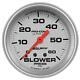 Autometer Ultra-lite Mechanical Blower Pressure Gauge 2 5/8 Dia Silver Face