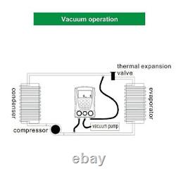 Digital Refrigeration Manifold Gauge Kit HVAC Vacuum Pressure Temperature Tester