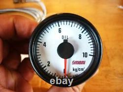 Near Mint Omori 45mm Mechanical Oil Pressure Gauge JAPAN