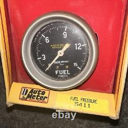 New AutoMeter 5411 Pro-Comp Liquid-Filled Mechanical Fuel Pressure Gauge