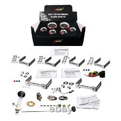 RaceTech Classic 1 Serious Mechanical 6 Gauge Set Black Dial for Car's