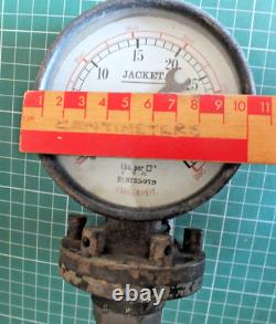 Rare Antique Brass Pressure Gauge Schaffer & Bundenberg 0- 40lbs Steampunk