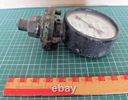 Rare Antique Brass Pressure Gauge Schaffer & Bundenberg 0- 40lbs Steampunk