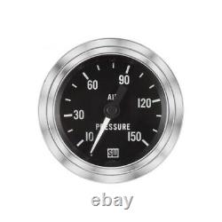 Stewart Warner 82329 Air Pressure Gauge Mechanical 0 150 Chrome