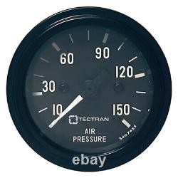 Tectran 49114 Air Pressure Gauge Chrome Bezel, 10 150 Psi, Mechanical