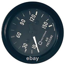 Tectran 49114 Air Pressure Gauge Chrome Bezel, 10 150 Psi, Mechanical