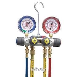 Yellow Jacket 49987 Mechanical Manifold Gauge Set, 4-Valve